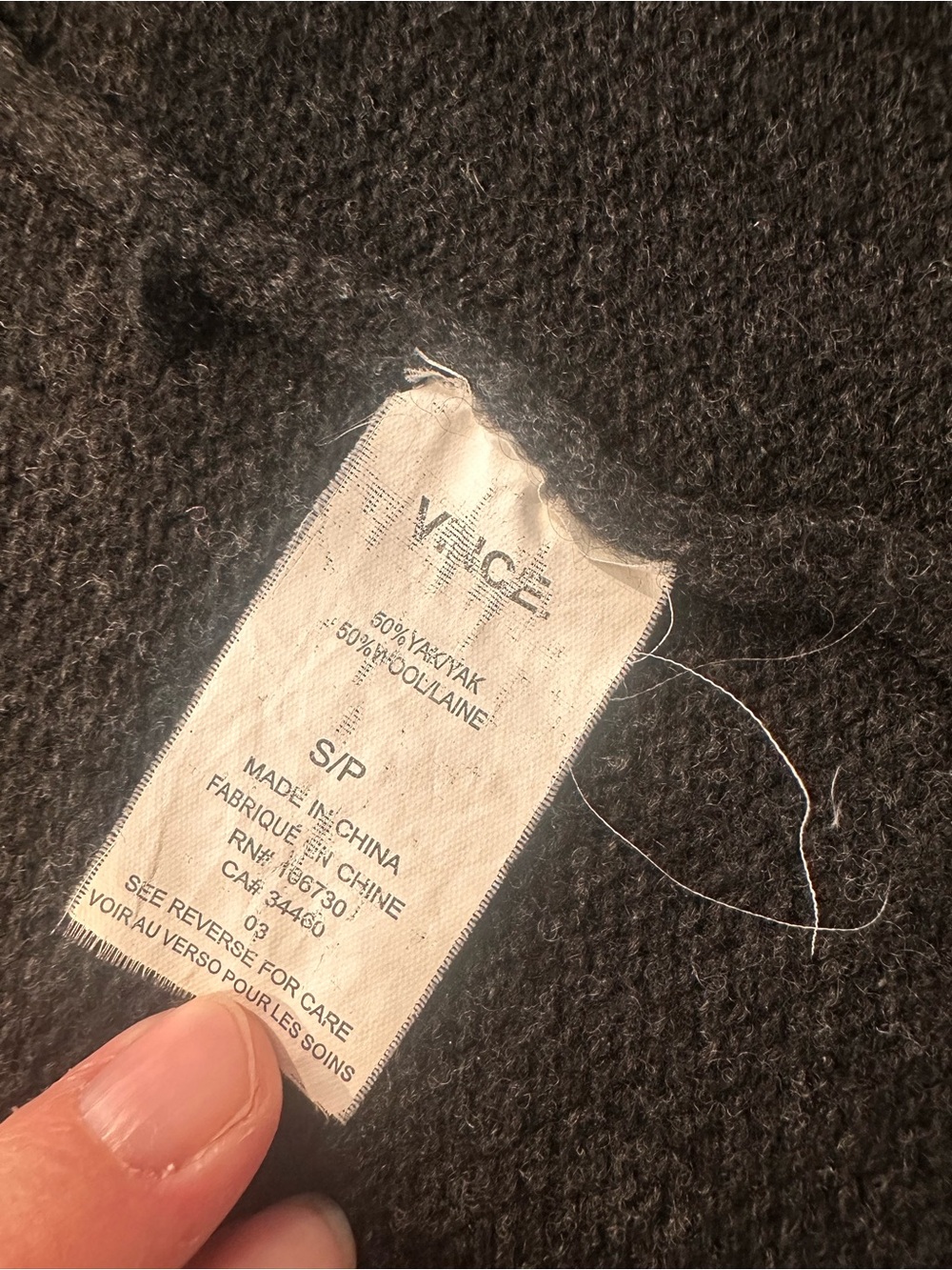 Vince Black Hooded Open-Front Cardigan - Picture 3 of 3